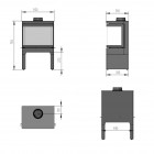 Ecosy+ Nordliv 3-Sided Pure Bio Stove - High 